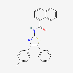 molecular formula C27H20N2OS B2488312 N-[4-(4-methylphenyl)-5-phenyl-1,3-thiazol-2-yl]naphthalene-1-carboxamide CAS No. 313528-98-2