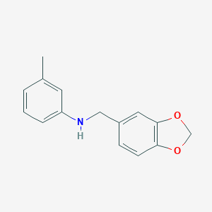 molecular formula C15H15NO2 B248832 N-(1,3-benzodioxol-5-ylmethyl)-3-methylaniline 