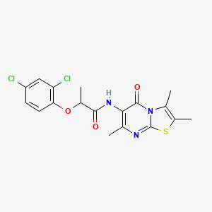 2-(2,4-dichlorophenoxy)-N-(2,3,7-trimethyl-5-oxo-5H-thiazolo[3,2-a]pyrimidin-6-yl)propanamide