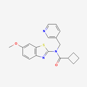 N-(6-methoxybenzo[d]thiazol-2-yl)-N-(pyridin-3-ylmethyl)cyclobutanecarboxamide