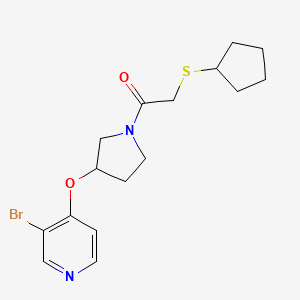 1-[3-(3-Bromopyridin-4-yl)oxypyrrolidin-1-yl]-2-cyclopentylsulfanylethanone
