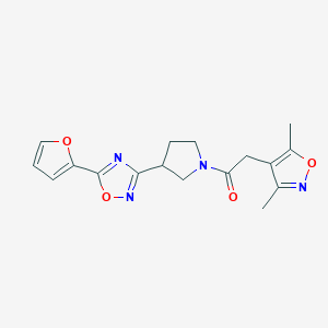 2-(3,5-Dimethylisoxazol-4-yl)-1-(3-(5-(furan-2-yl)-1,2,4-oxadiazol-3-yl)pyrrolidin-1-yl)ethanone