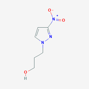 molecular formula C6H9N3O3 B2488351 3-(3-nitro-1H-pyrazol-1-yl)propan-1-ol CAS No. 1003011-37-7
