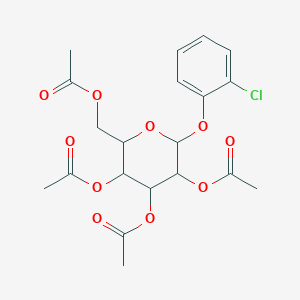 [3,4,5-Tris(acetyloxy)-6-(2-chlorophenoxy)oxan-2-yl]methyl acetate
