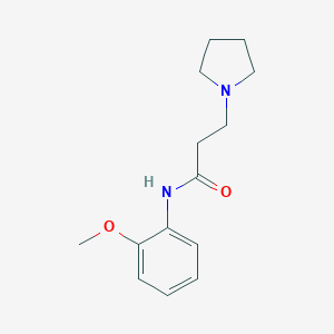 molecular formula C14H20N2O2 B248839 N-(2-methoxyphenyl)-3-(pyrrolidin-1-yl)propanamide 