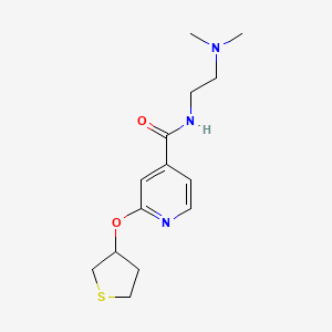 molecular formula C14H21N3O2S B2488401 N-[2-(dimethylamino)ethyl]-2-(thiolan-3-yloxy)pyridine-4-carboxamide CAS No. 2034433-10-6