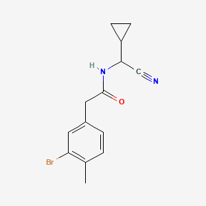 2-(3-Bromo-4-methylphenyl)-N-[cyano(cyclopropyl)methyl]acetamide