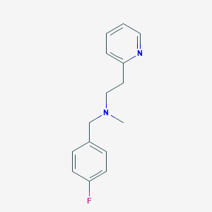 molecular formula C15H17FN2 B248843 N-(4-fluorobenzyl)-N-methyl-2-(pyridin-2-yl)ethanamine 