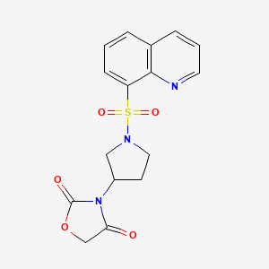 3-(1-(Quinolin-8-ylsulfonyl)pyrrolidin-3-yl)oxazolidine-2,4-dione