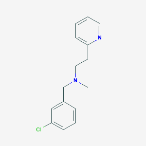 molecular formula C15H17ClN2 B248847 N-(3-chlorobenzyl)-N-methyl-2-(2-pyridinyl)ethanamine 
