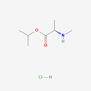 molecular formula C7H16ClNO2 B2488497 propan-2-yl(2S)-2-(methylamino)propanoatehydrochloride CAS No. 1449137-43-2