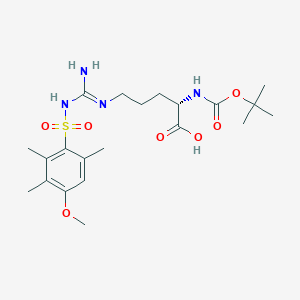 molecular formula C21H34N4O7S B024885 Boc-Arg(Mtr)-OH CAS No. 102185-38-6