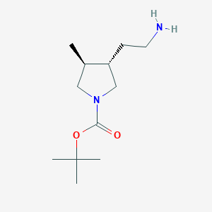 molecular formula C12H24N2O2 B2488512 Tert-butyl (3S,4S)-3-(2-aminoethyl)-4-methylpyrrolidine-1-carboxylate CAS No. 2126144-88-3
