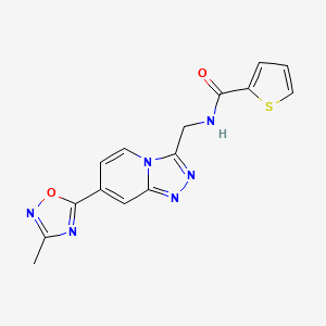 N-((7-(3-methyl-1,2,4-oxadiazol-5-yl)-[1,2,4]triazolo[4,3-a]pyridin-3-yl)methyl)thiophene-2-carboxamide
