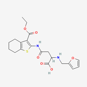 4-((3-(Ethoxycarbonyl)-4,5,6,7-tetrahydrobenzo[b]thiophen-2-yl)amino)-2-((furan-2-ylmethyl)amino)-4-oxobutanoic acid