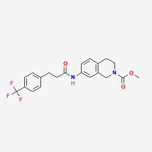 methyl 7-(3-(4-(trifluoromethyl)phenyl)propanamido)-3,4-dihydroisoquinoline-2(1H)-carboxylate