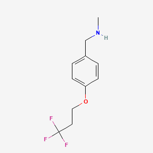 molecular formula C11H14F3NO B2488604 Methyl({[4-(3,3,3-trifluoropropoxy)phenyl]methyl})amine CAS No. 1343820-02-9
