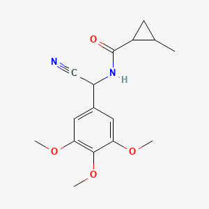 molecular formula C16H20N2O4 B2488610 N-[cyano(3,4,5-trimethoxyphenyl)methyl]-2-methylcyclopropane-1-carboxamide CAS No. 1311580-48-9