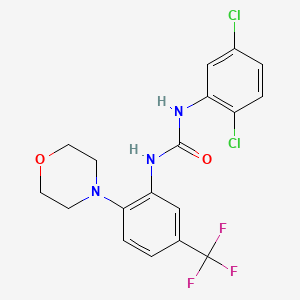 molecular formula C18H16Cl2F3N3O2 B2488642 1-(2,5-Dichlorophenyl)-3-(2-morpholin-4-YL-5-(trifluoromethyl)phenyl)urea CAS No. 1119392-16-3