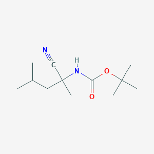 molecular formula C12H22N2O2 B2488651 tert-butyl N-(1-cyano-1,3-dimethylbutyl)carbamate CAS No. 1253528-20-9