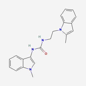 molecular formula C21H22N4O B2488694 1-(2-(2-methyl-1H-indol-1-yl)ethyl)-3-(1-methyl-1H-indol-3-yl)urea CAS No. 899947-24-1
