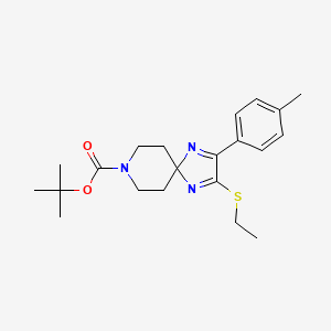 molecular formula C21H29N3O2S B2488708 Tert-butyl 2-(ethylthio)-3-(p-tolyl)-1,4,8-triazaspiro[4.5]deca-1,3-diene-8-carboxylate CAS No. 931334-02-0