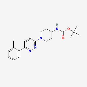 molecular formula C21H28N4O2 B2488722 Tert-butyl {1-[6-(2-methylphenyl)pyridazin-3-yl]piperidin-4-yl}carbamate CAS No. 1993139-98-2