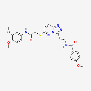 B2488729 N-(2-(6-((2-((3,4-dimethoxyphenyl)amino)-2-oxoethyl)thio)-[1,2,4]triazolo[4,3-b]pyridazin-3-yl)ethyl)-4-methoxybenzamide CAS No. 872995-75-0
