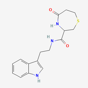 molecular formula C16H19N3O2S B2488806 N-[2-(1H-indol-3-yl)ethyl]-5-oxo-1,4-thiazepane-3-carboxamide CAS No. 1396554-79-2