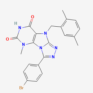 8-(4-Bromophenyl)-5-[(2,5-dimethylphenyl)methyl]-1-methylpurino[8,9-c][1,2,4]triazole-2,4-dione