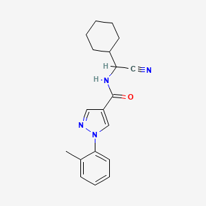 N-[Cyano(cyclohexyl)methyl]-1-(2-methylphenyl)pyrazole-4-carboxamide