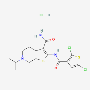 2-(2,5-Dichlorothiophene-3-carboxamido)-6-isopropyl-4,5,6,7-tetrahydrothieno[2,3-c]pyridine-3-carboxamide hydrochloride