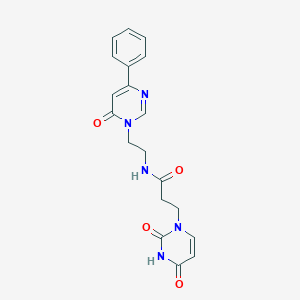3-(2,4-dioxo-3,4-dihydropyrimidin-1(2H)-yl)-N-(2-(6-oxo-4-phenylpyrimidin-1(6H)-yl)ethyl)propanamide
