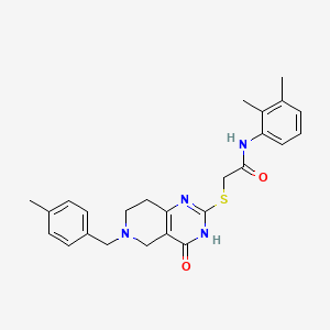 molecular formula C25H28N4O2S B2488830 N-(2,3-dimethylphenyl)-2-((6-(4-methylbenzyl)-4-oxo-3,4,5,6,7,8-hexahydropyrido[4,3-d]pyrimidin-2-yl)thio)acetamide CAS No. 866866-54-8
