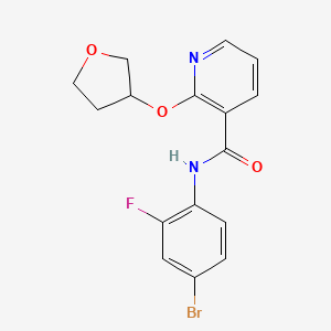 N-(4-bromo-2-fluorophenyl)-2-((tetrahydrofuran-3-yl)oxy)nicotinamide