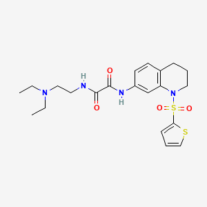 N-[2-(diethylamino)ethyl]-N''-(1-thiophen-2-ylsulfonyl-3,4-dihydro-2H-quinolin-7-yl)ethanediamide