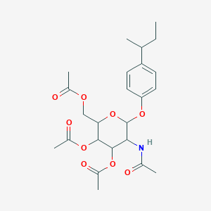 [5-Acetamido-3,4-diacetyloxy-6-(4-butan-2-ylphenoxy)oxan-2-yl]methyl acetate