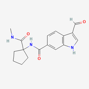 3-Formyl-N-[1-(methylcarbamoyl)cyclopentyl]-1H-indole-6-carboxamide