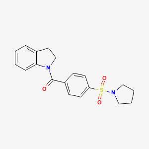 Indolin-1-yl(4-(pyrrolidin-1-ylsulfonyl)phenyl)methanone