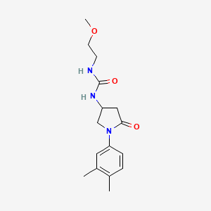 1-(1-(3,4-Dimethylphenyl)-5-oxopyrrolidin-3-yl)-3-(2-methoxyethyl)urea