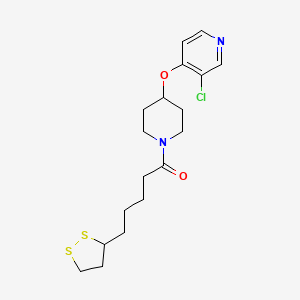 1-(4-((3-Chloropyridin-4-yl)oxy)piperidin-1-yl)-5-(1,2-dithiolan-3-yl)pentan-1-one