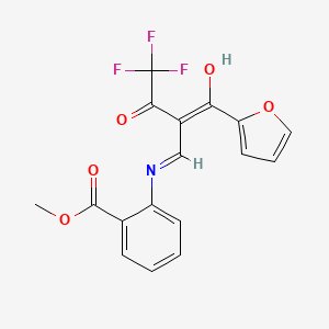 Methyl 2-{[(1Z)-4,4,4-trifluoro-2-[(Z)-furan-2-carbonyl]-3-oxobut-1-EN-1-YL]amino}benzoate
