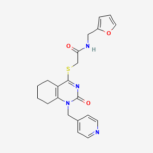 N-(furan-2-ylmethyl)-2-((2-oxo-1-(pyridin-4-ylmethyl)-1,2,5,6,7,8-hexahydroquinazolin-4-yl)thio)acetamide