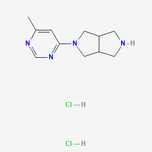 5-(6-Methylpyrimidin-4-yl)-2,3,3a,4,6,6a-hexahydro-1H-pyrrolo[3,4-c]pyrrole;dihydrochloride