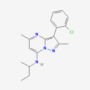 molecular formula C18H21ClN4 B2488887 N-(butan-2-yl)-3-(2-chlorophenyl)-2,5-dimethylpyrazolo[1,5-a]pyrimidin-7-amine CAS No. 890634-03-4