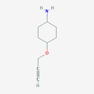 molecular formula C9H15NO B2488896 4-(丙-2-炔氧基)环己基胺 CAS No. 1544572-53-3
