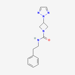 molecular formula C14H17N5O B2488912 N-phenethyl-3-(2H-1,2,3-triazol-2-yl)azetidine-1-carboxamide CAS No. 2320178-93-4