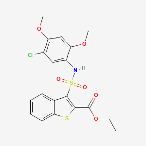 Ethyl 3-{[(5-chloro-2,4-dimethoxyphenyl)amino]sulfonyl}-1-benzothiophene-2-carboxylate
