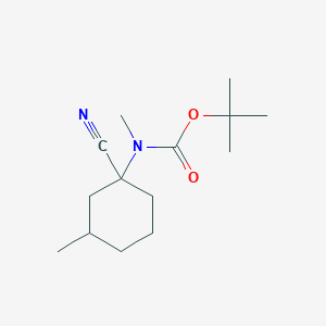 molecular formula C14H24N2O2 B2488939 Tert-butyl N-(1-cyano-3-methylcyclohexyl)-N-methylcarbamate CAS No. 2002791-72-0