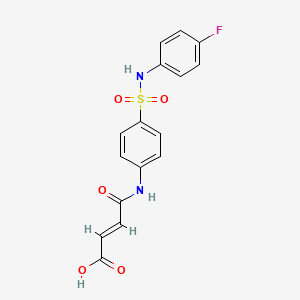 molecular formula C16H13FN2O5S B2488944 (2E)-4-({4-[(4-氟苯基)磺酰基]苯基}氨基)-4-氧代丁-2-烯酸 CAS No. 349470-42-4